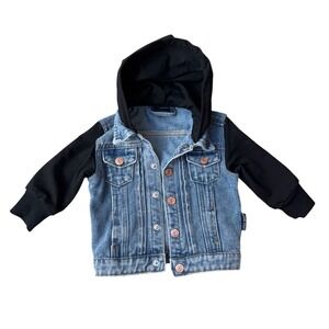 Little Bipsy Baby Hooded Denim Jacket  6-12M